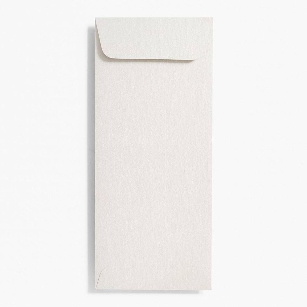 #10 Open End Shimmer Silver Envelopes