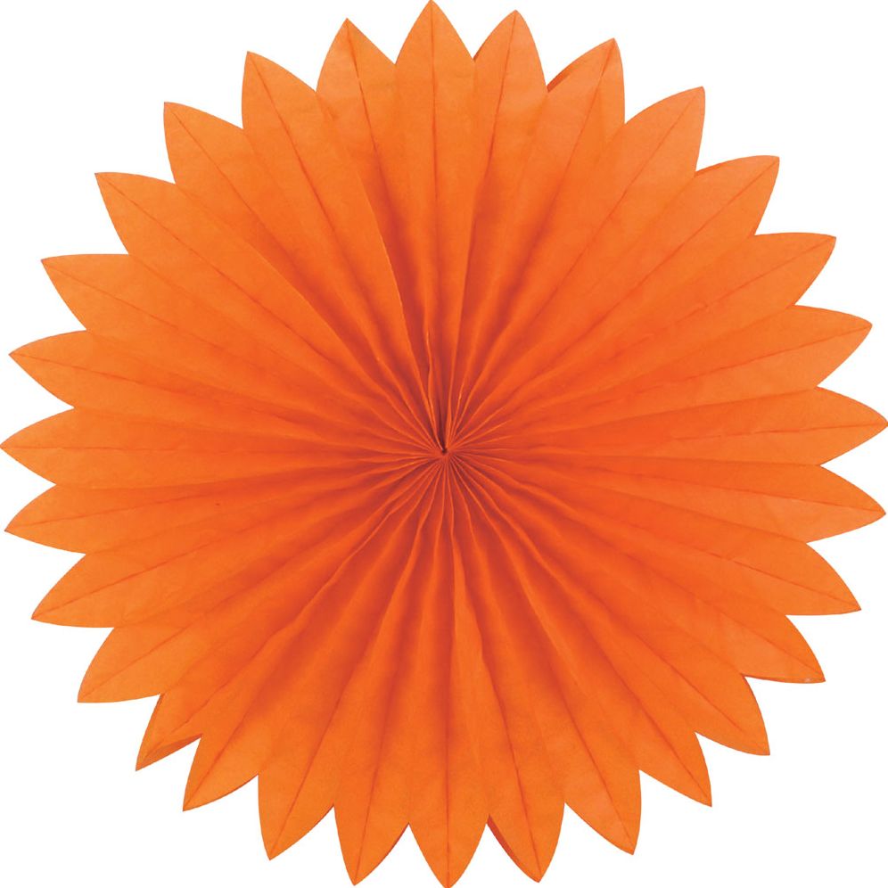 Plain fan, 40cm, Orange