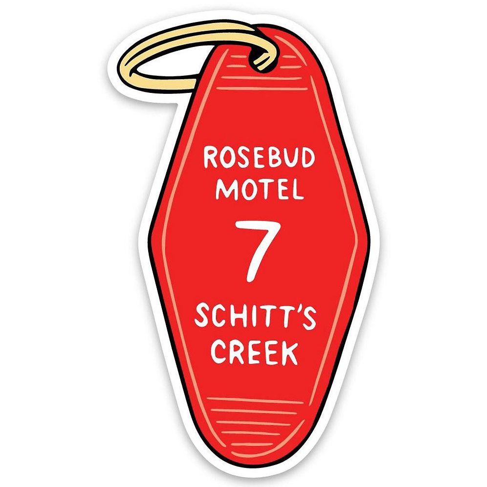Rosebud Motel Key Vinyl Sticker