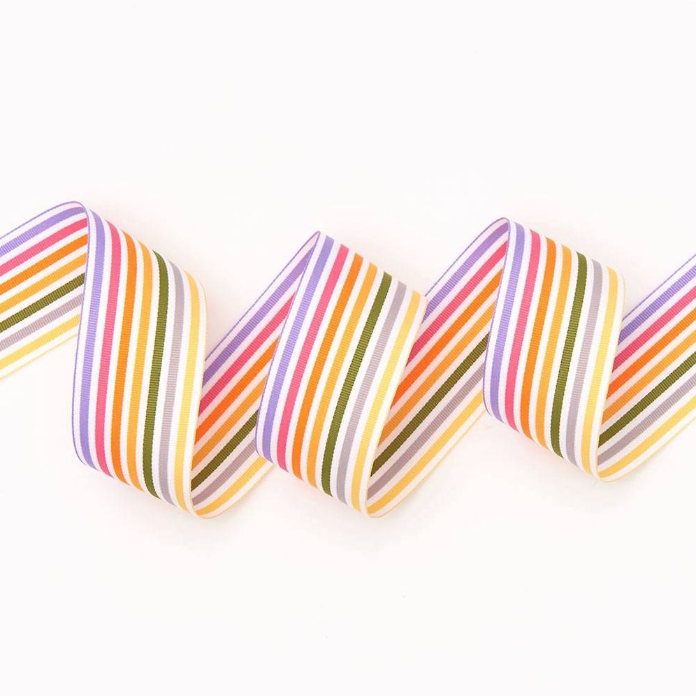 Rainbow Stripe Ribbon 1.5" 5 YD