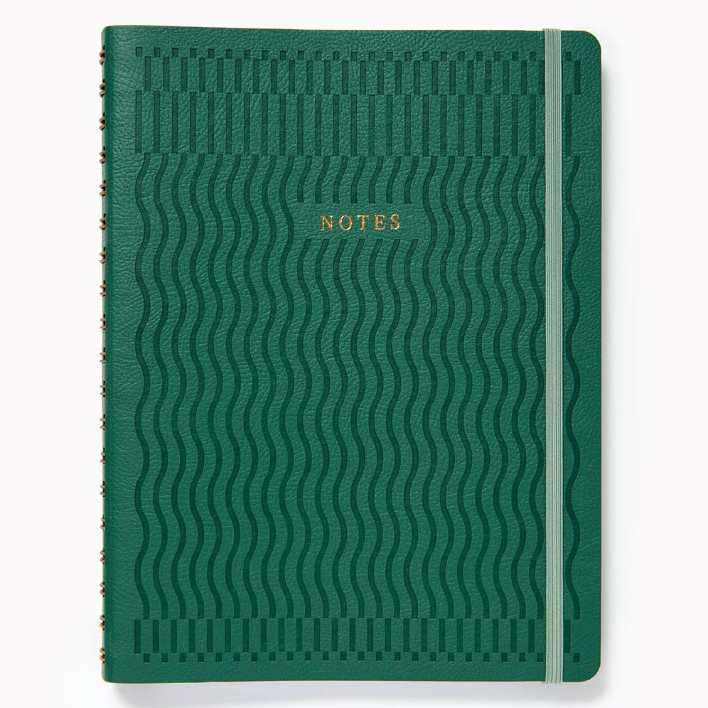 Paper Wasp Wavy Lines Faux Leather Semi Concealed Journal