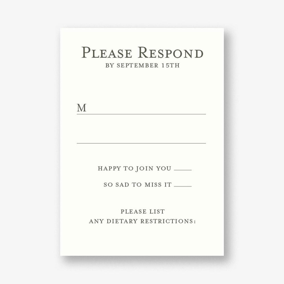 Sierra Response Card