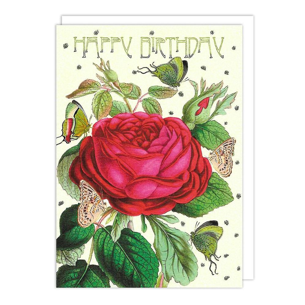 Vintage Rose Birthday Card
