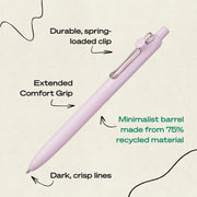 uniball? Zento Liquid Gel RT, Medium Point 0.7mm, Dawn Barrel, Black Ink 5pc