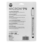 Sakura Pigma Micron PN - Plastic Nib 8 Pc Set; Contains 1 ea: Black, Blue, Red, Purple, Rose, Sepia, Burgundy, Blue/Black