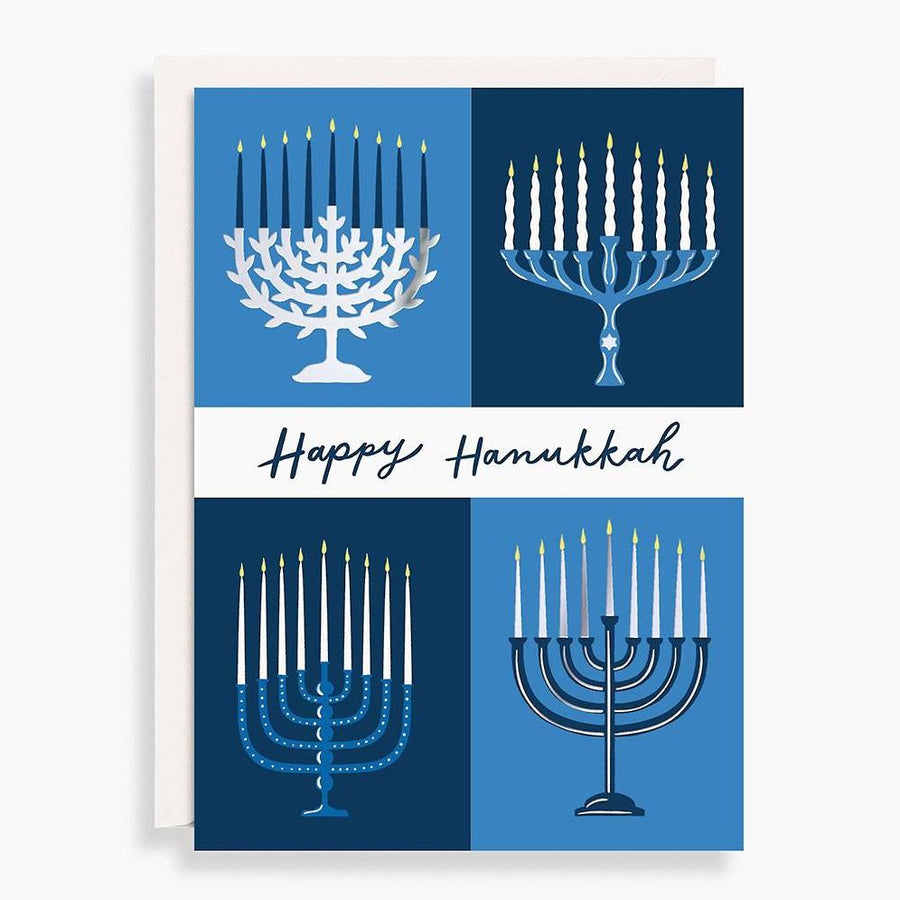 Hanukkah Modern Menorahs Stationery Set