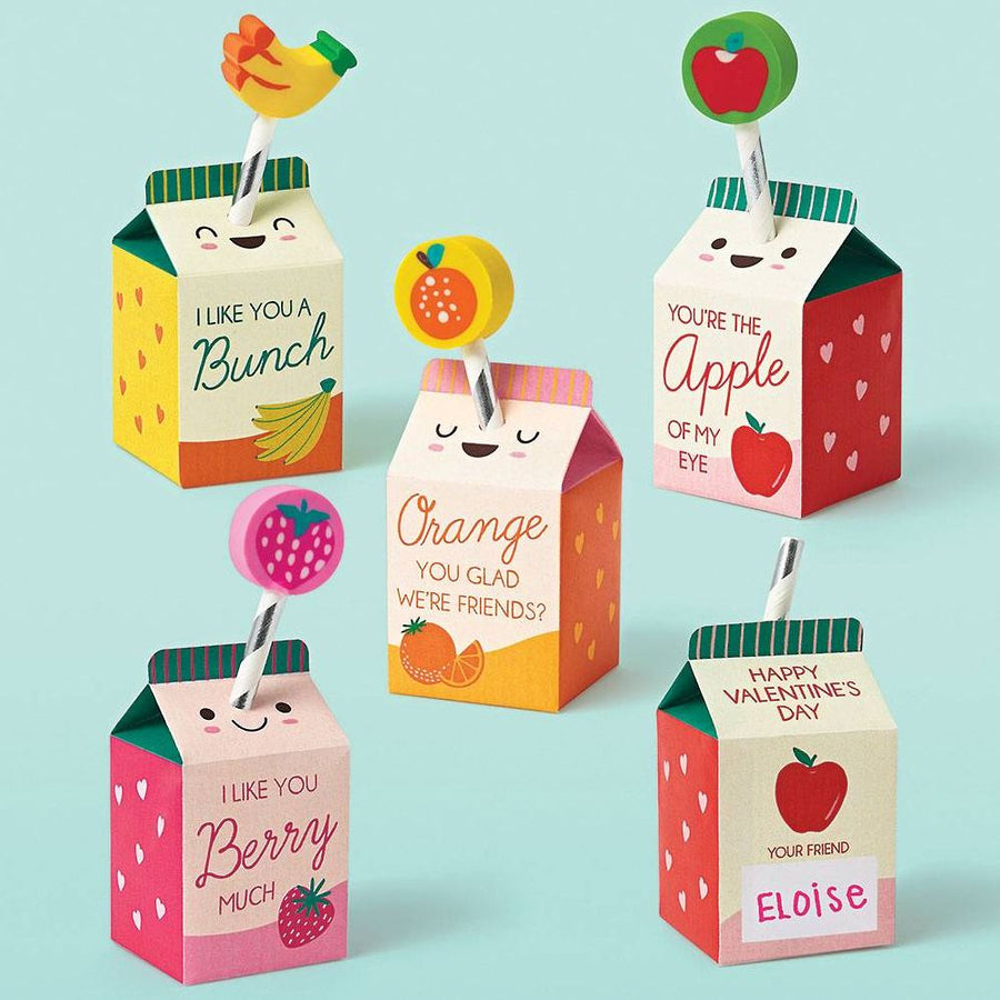 Juice Box Valentine's Day Card Kit