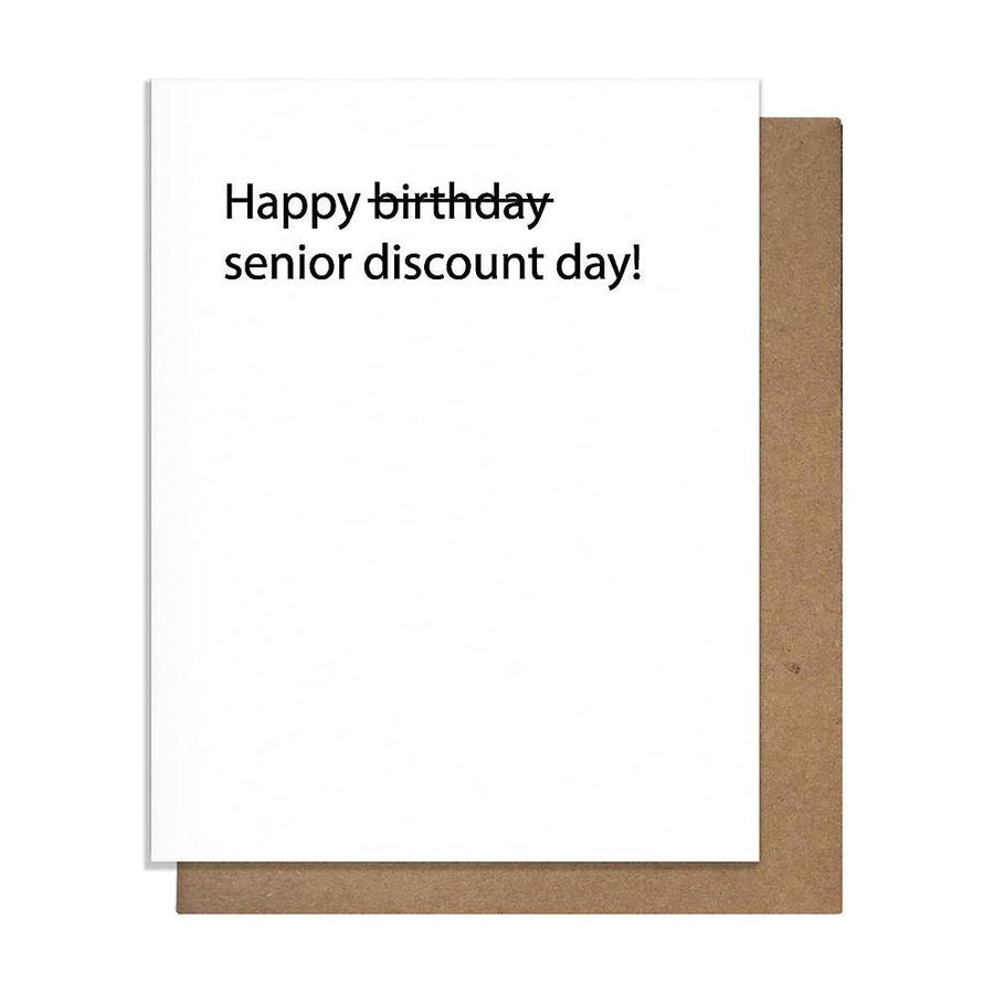 Senior Discount Day Birthday Card