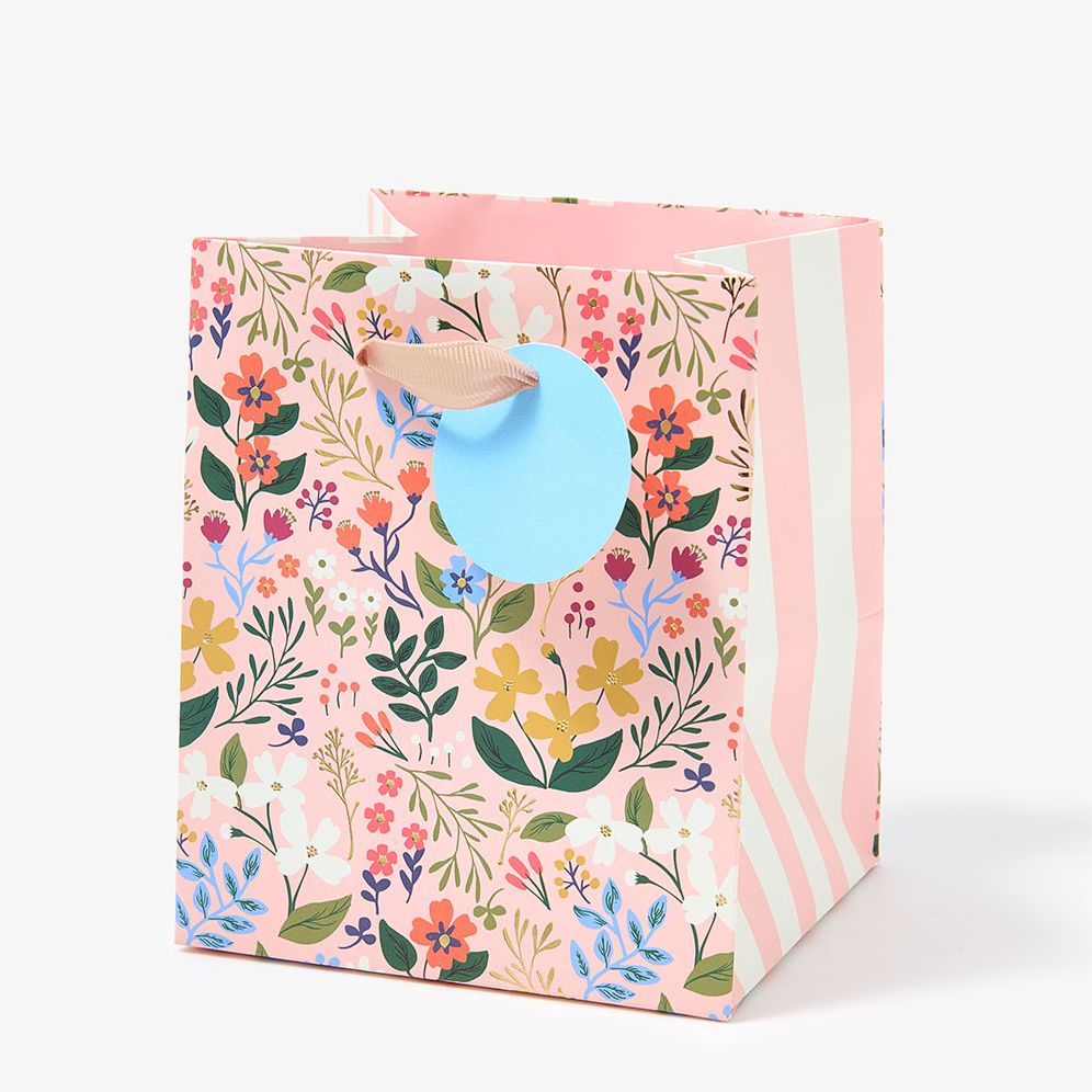 Pink Primrose Small Square Gift Bag