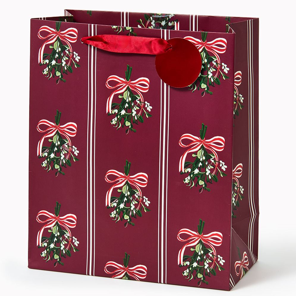 Mistletoe Stripes Medium Gift Bag