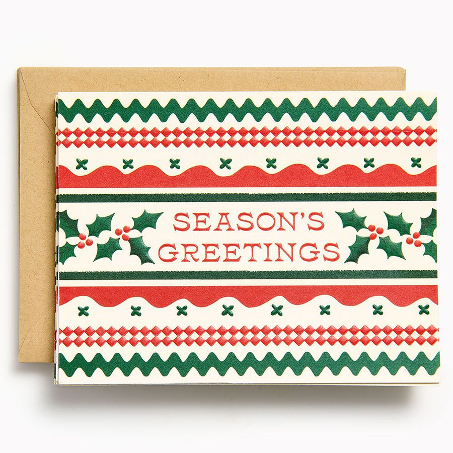 Christmas Ricrac Ribbon Stationery Set