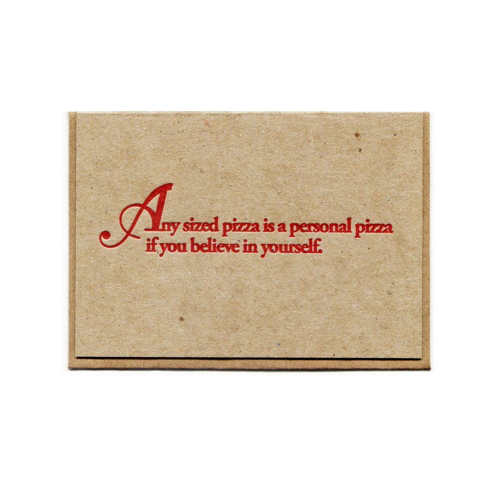 Personal Pizza Humor Card