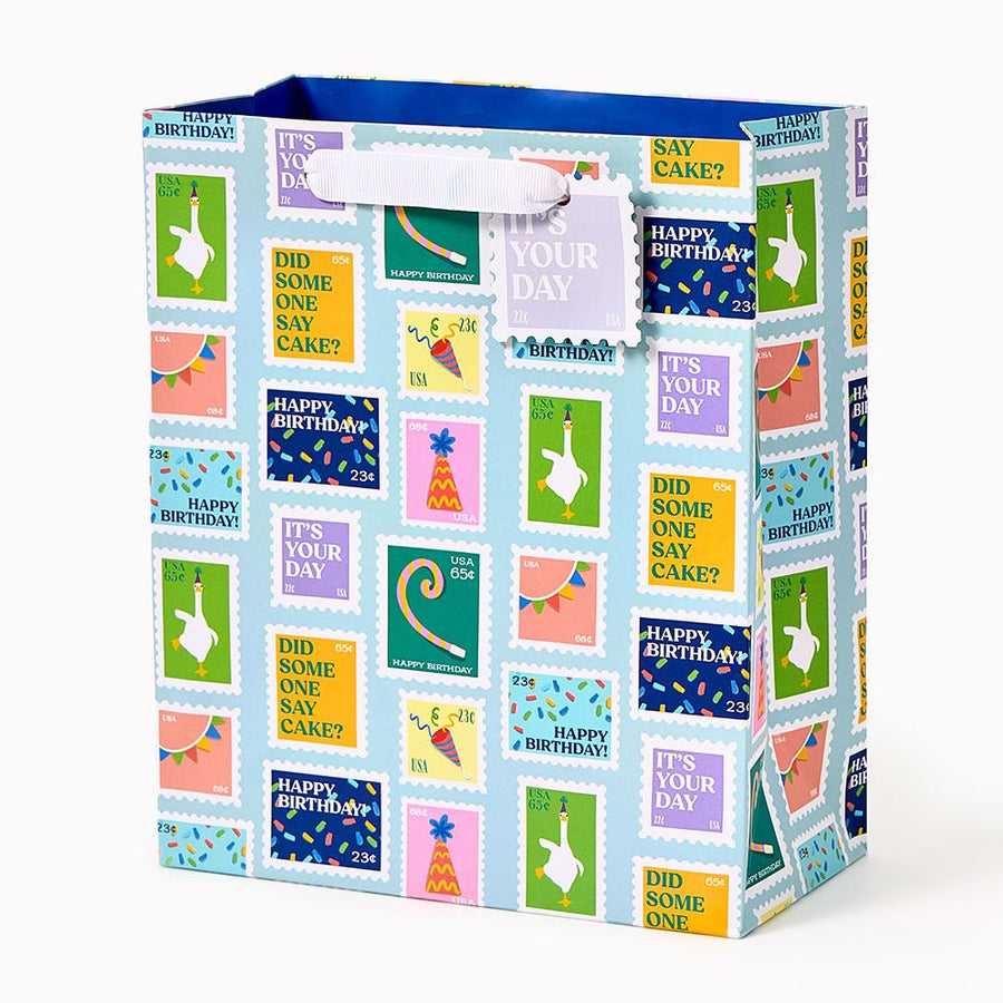 Birthday Stamps Medium Gift Bag