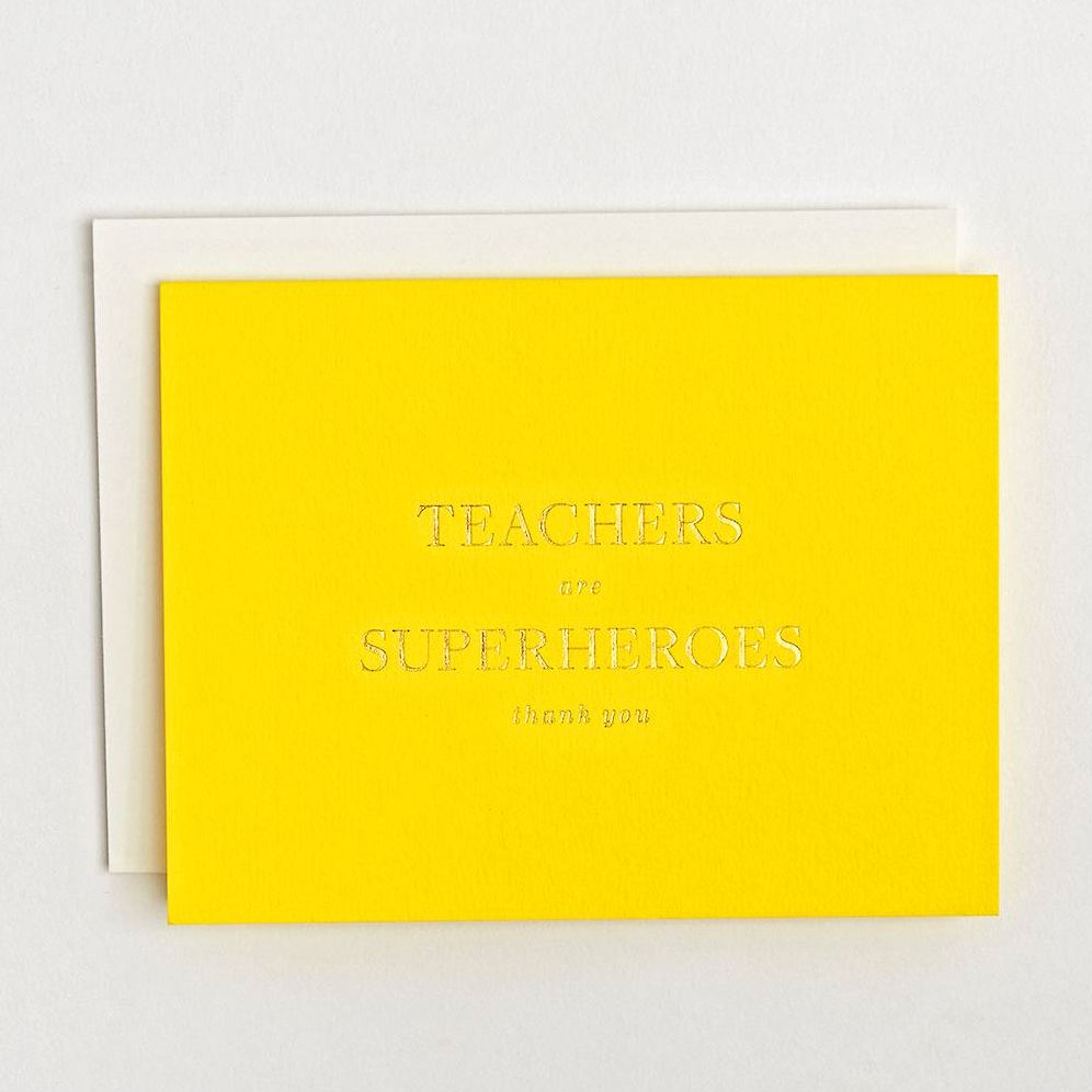 Teachers are Superheros Greeting Card