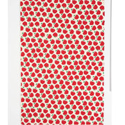 Red Apples on Cream Handmade Paper