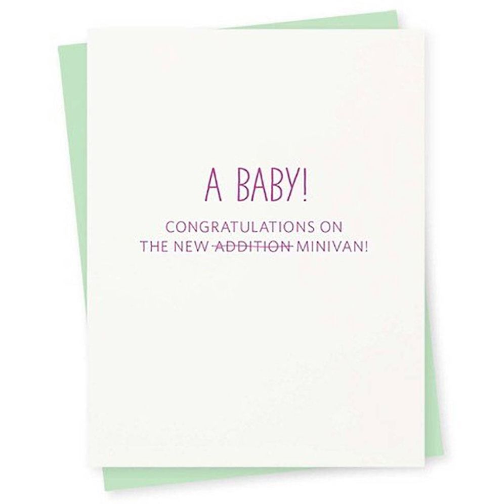 New Minivan Baby Card