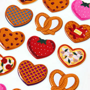 Puffy Food Hearts Sticker Sheet