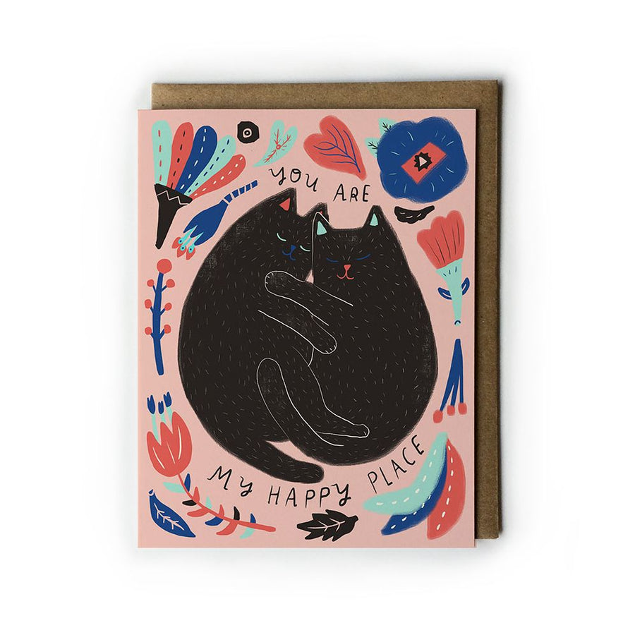 Happy Place Cats Love Card