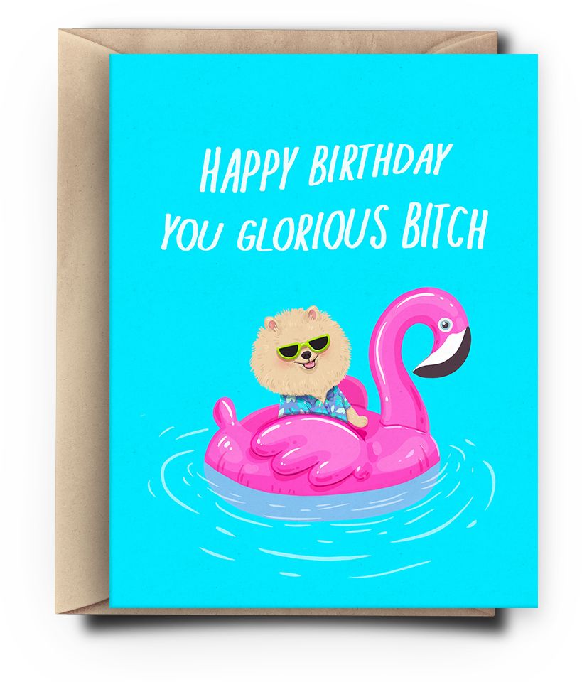 Glorious B Dog Birthday Card