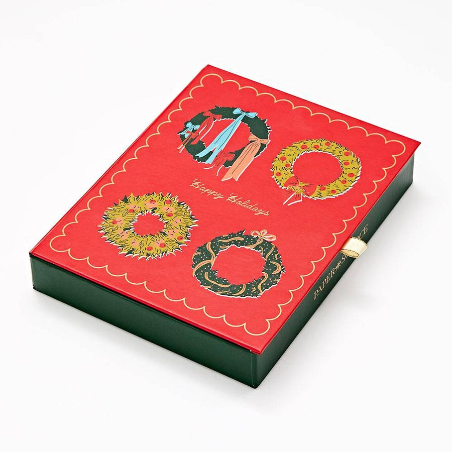 Christmas Colorful Wreath Stationery Set