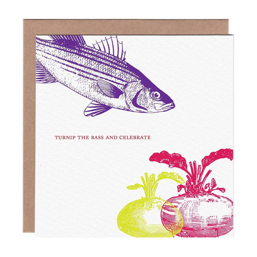 Turnip The Bass Congratulations Card