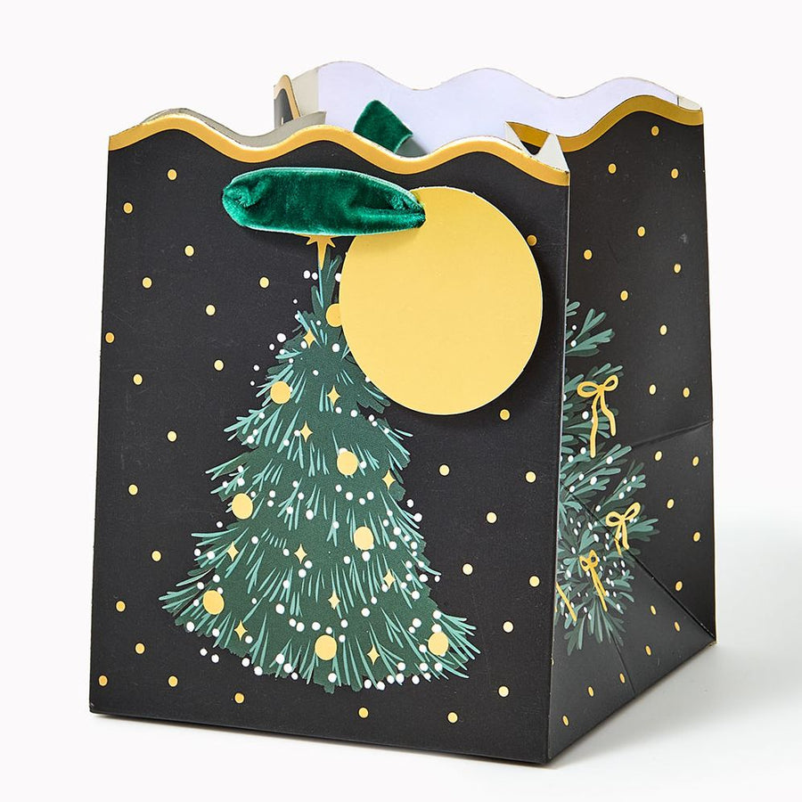 Twinkling Trees Small Square Die-Cut Gift Bag