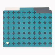 Teal Diamond Paper Wasp File Folders S/6