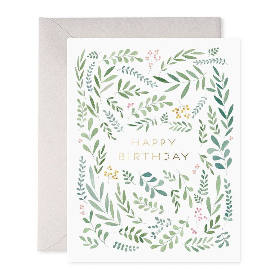 Greenery Birthday Card