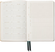 2026-2027 Monotone Bouquet Leatherette Weekly Desk Planner