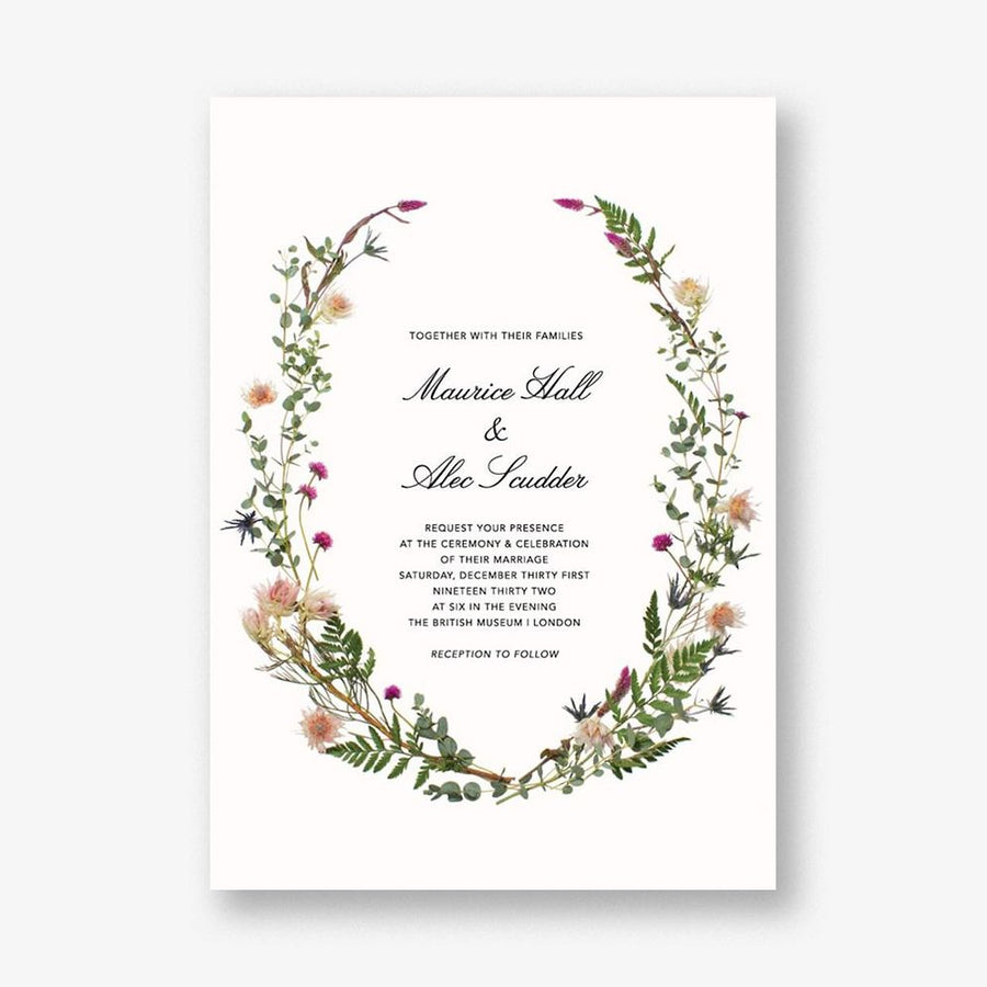 Fleurs Sauvages Wedding Invitation