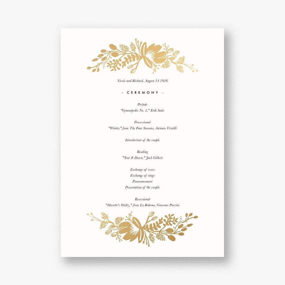 Floral Silhouette Foil Program