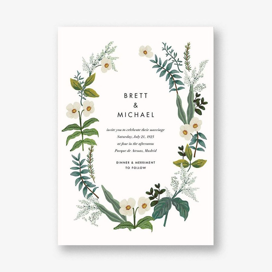 Meadow Garland Wedding Invitation