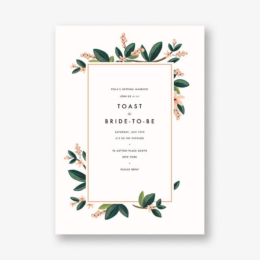 November Herbarium Bridal Shower Invitation