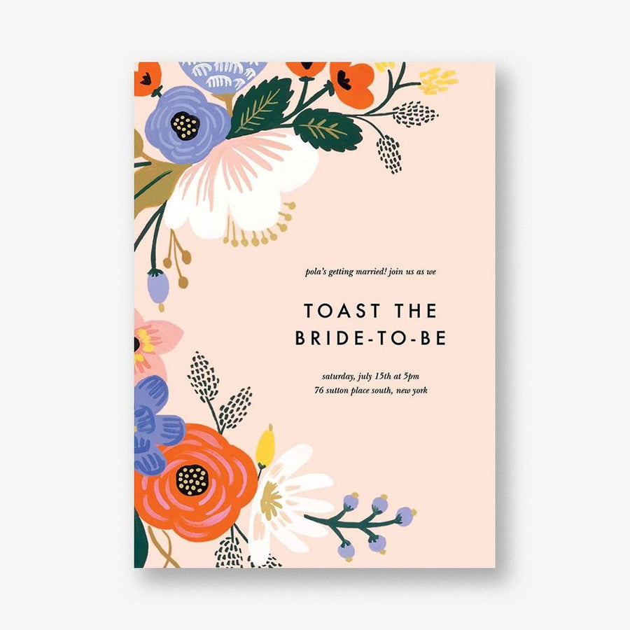 Vivid Blooms Bridal Shower Invitation
