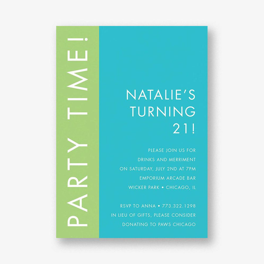 Colorful Colorblock Party Invitation