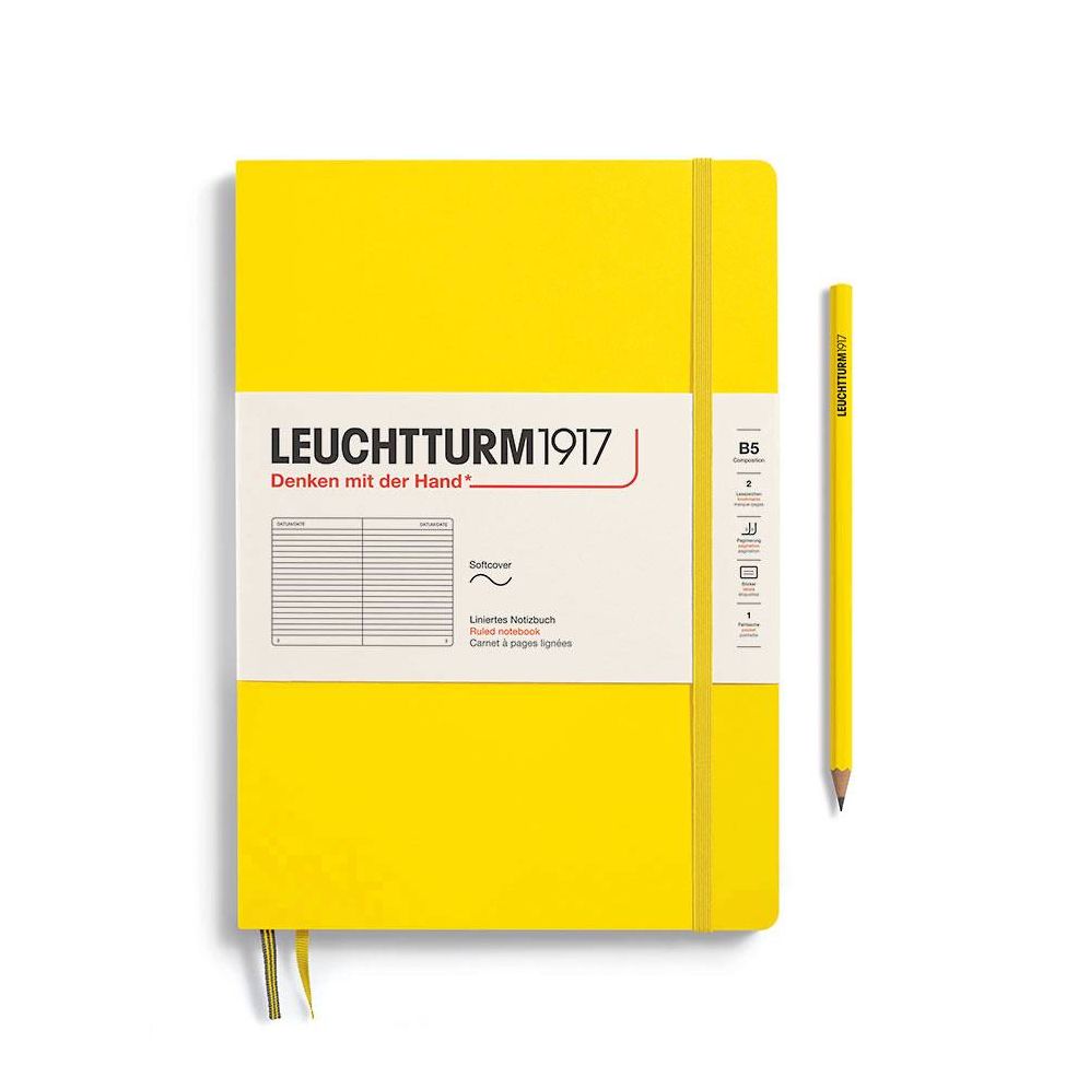 Leuchtturm1917 Lemon Softcover Composition Ruled Journal