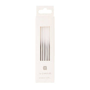 Tall Silver Metallic Ombre Candles