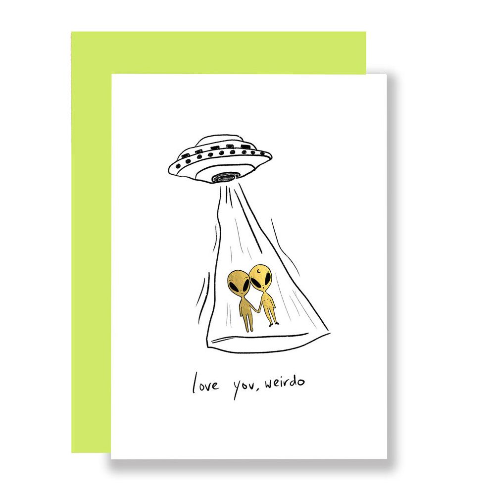 Weirdo Aliens Love Card