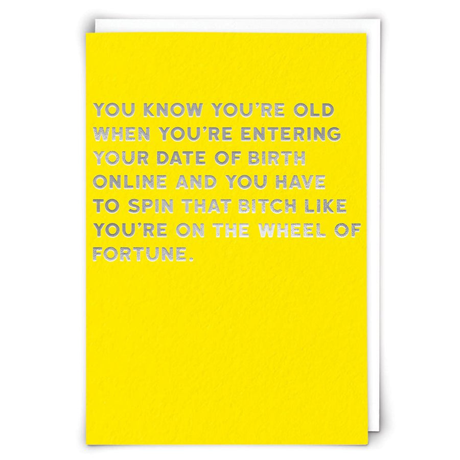Wheel Of Fortune Birthday Card