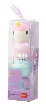 Legami 3-In-1 Highlighter - 3 Is Better Than 1 - Unicorn