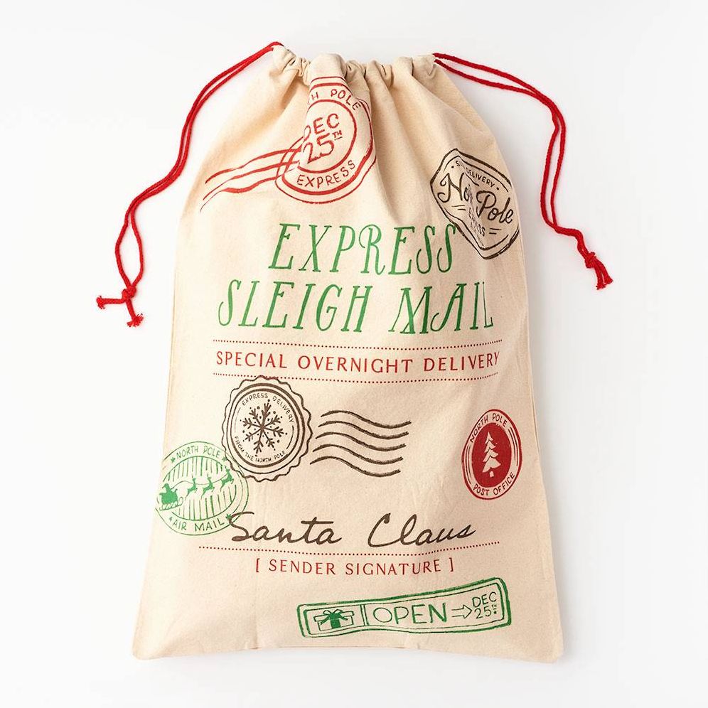 Sleigh Mail Drawstring Gift Bag