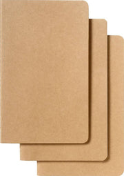 Moleskine Cahier Journal (Set of 3), Large, Plain, Kraft Brown, Soft Cover (5 x 8.25): set of 3 Plain Journals